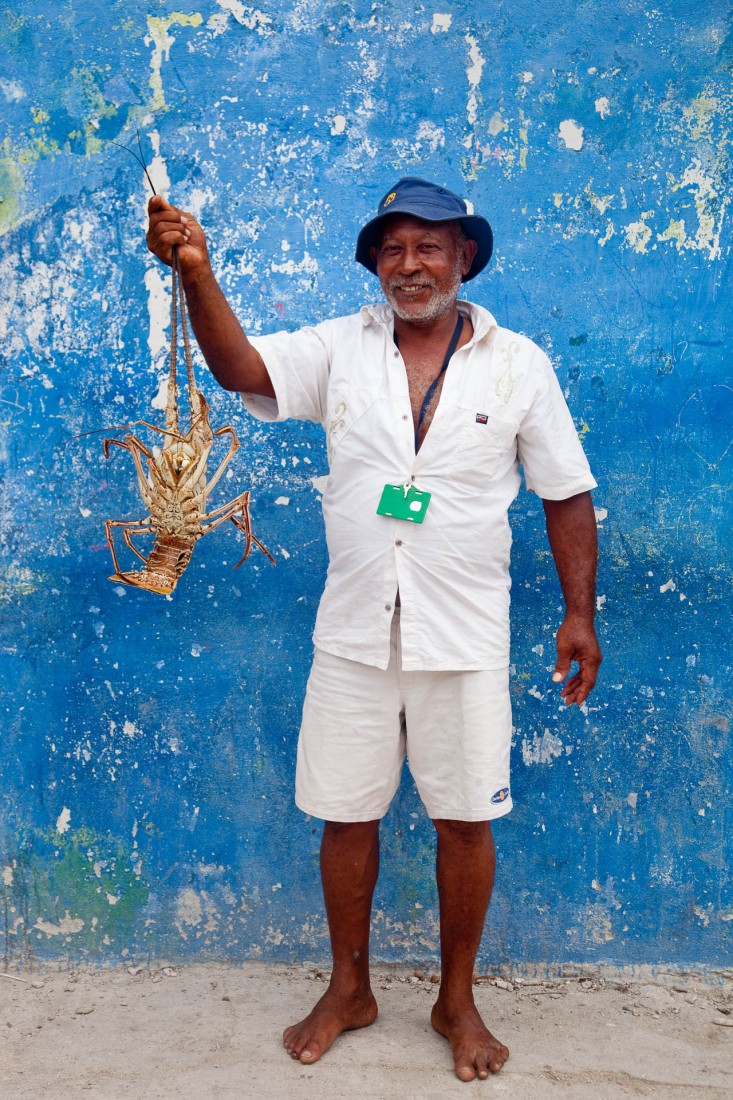 Adalberto holding lobster